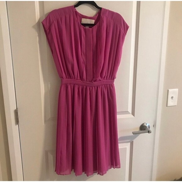 J crew collection pleated blouson dress peony 2 - Picture 2 of 8